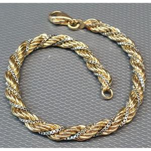 bracelet 2 tons torsadé