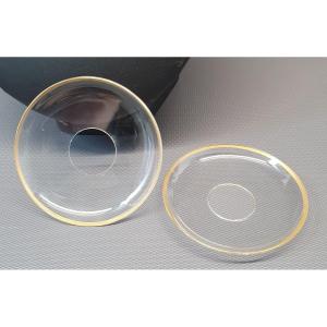 Paire de bobèche en cristal pour bougeoir Baccarat