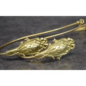 Pair Of Gilded Bronze Curtain Tabs In The Louis XVI Style
