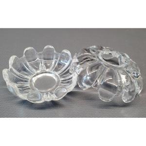Pair Of Candle Holders For A Baccarat Crystal Candlestick