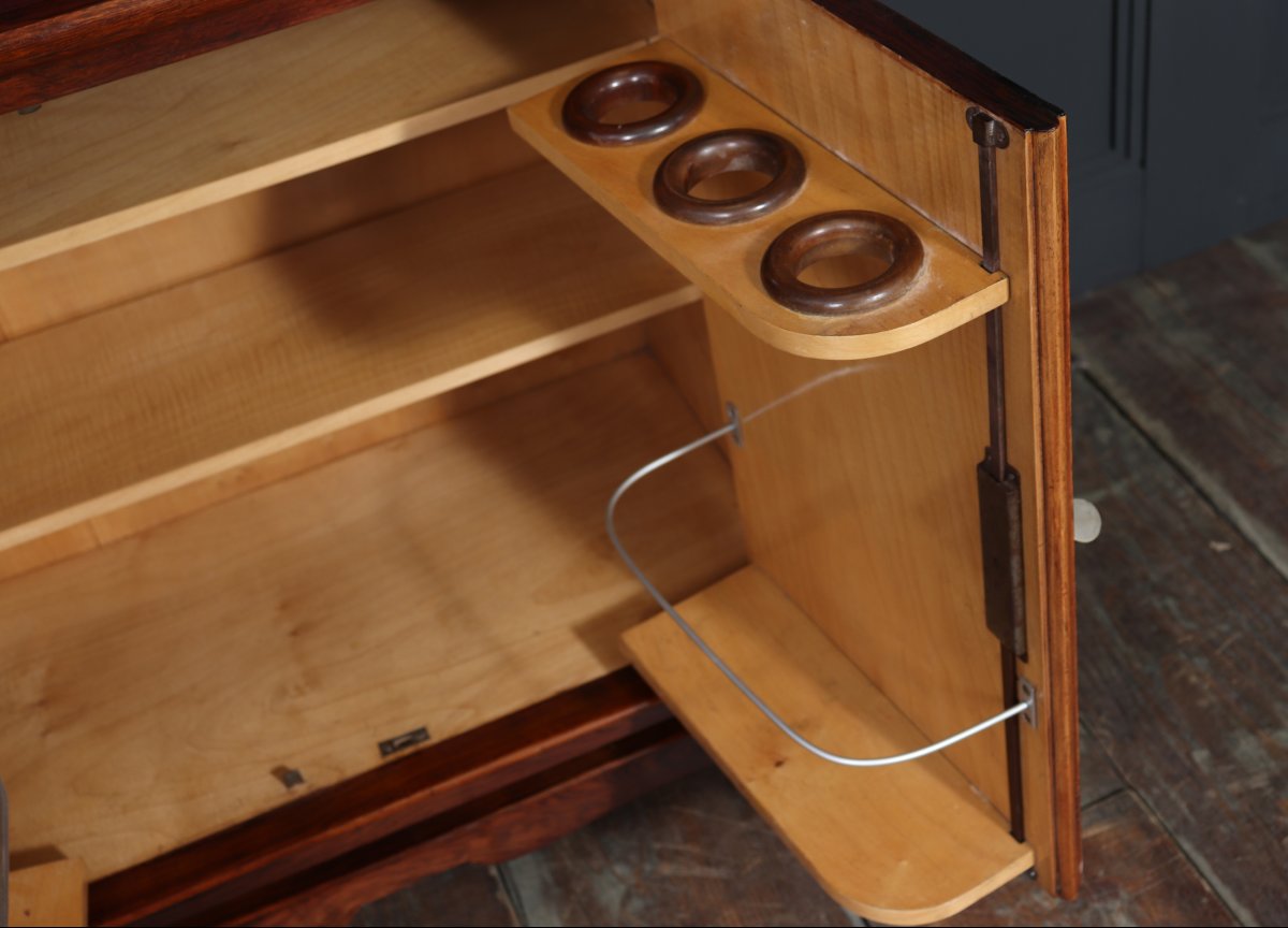 Art Deco Rosewood Bar Cabinet-photo-8