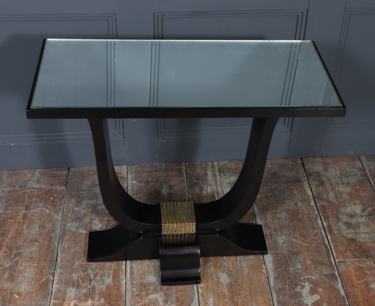 Console Art Déco française en ébonite-photo-3