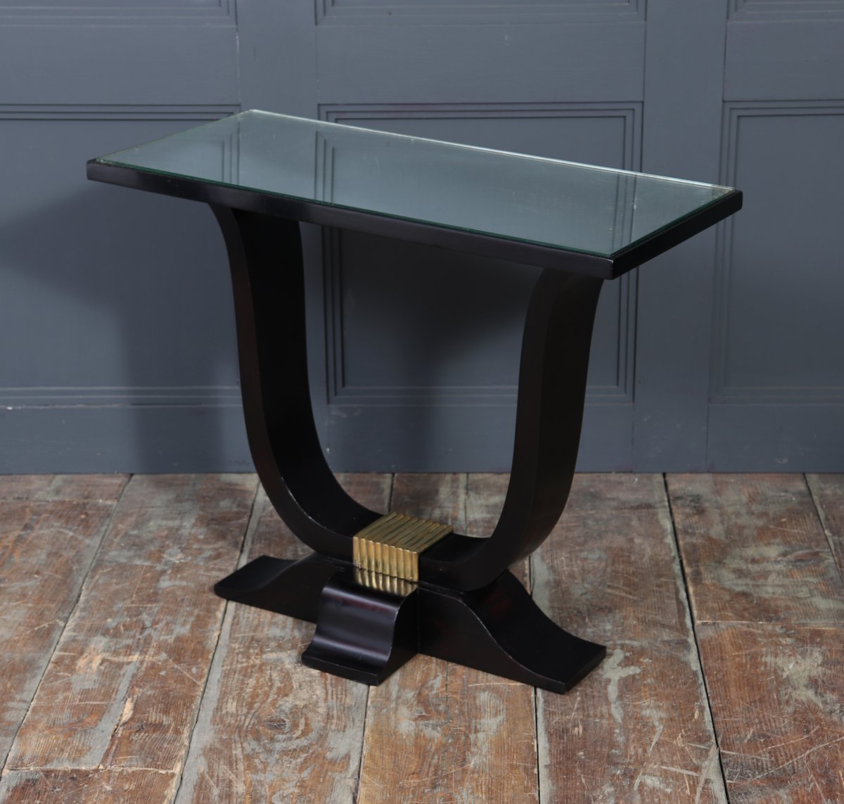 Console Art Déco française en ébonite-photo-5