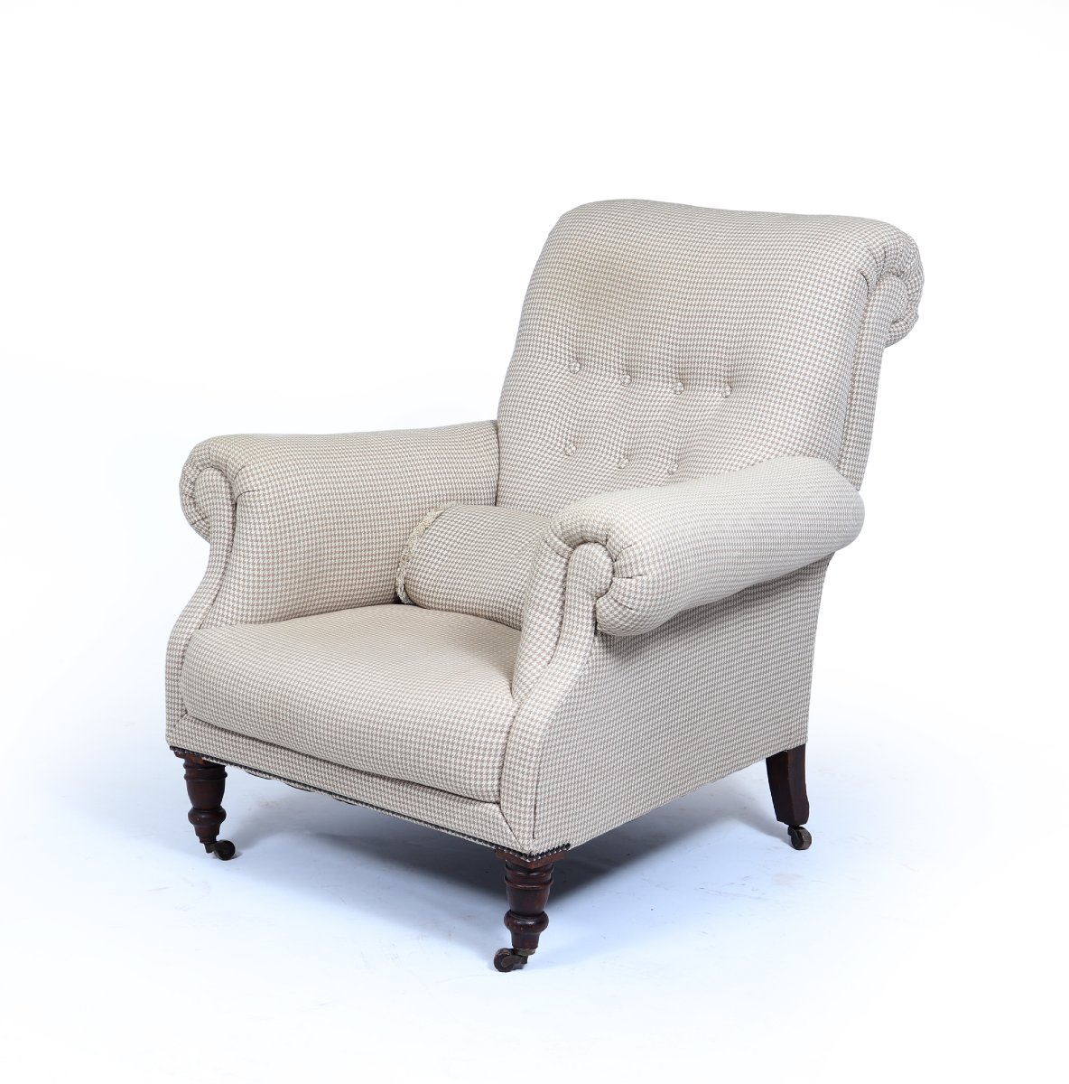 Fauteuil capitonné de style victorien tardif, anglais, vers 1890-1900-photo-2