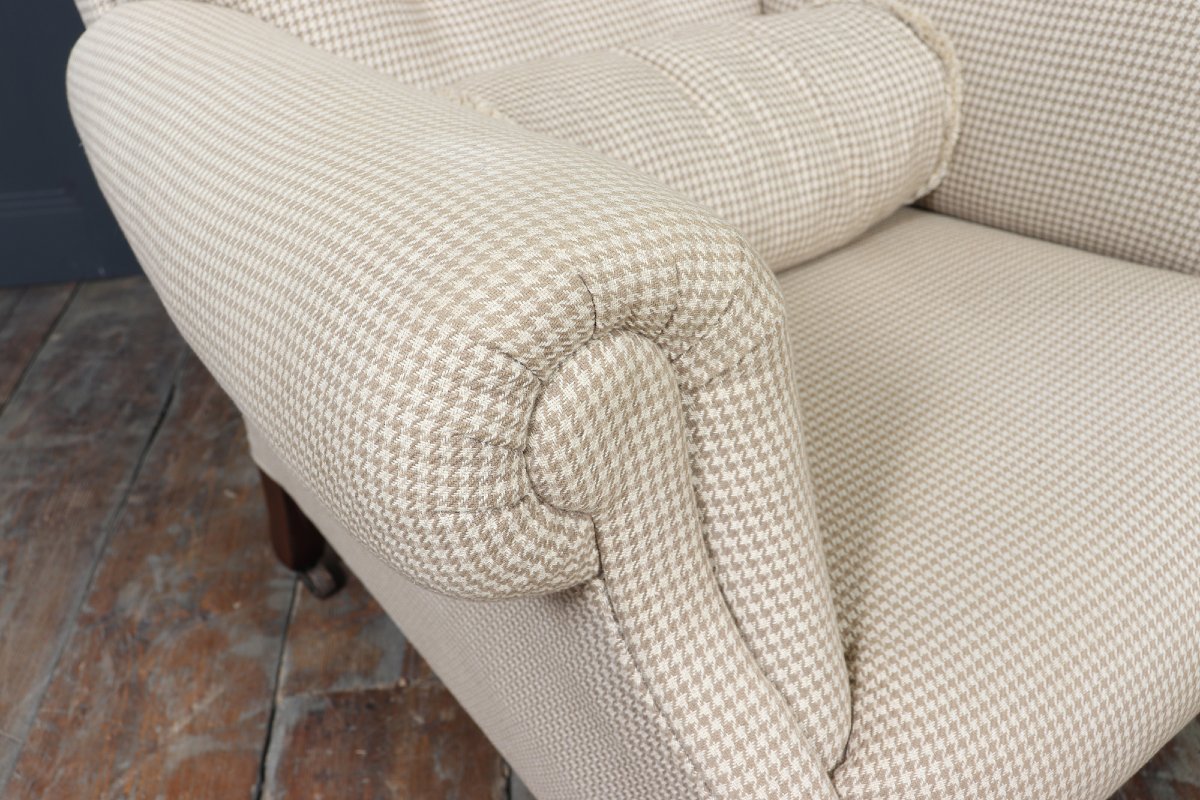 Fauteuil capitonné de style victorien tardif, anglais, vers 1890-1900-photo-4
