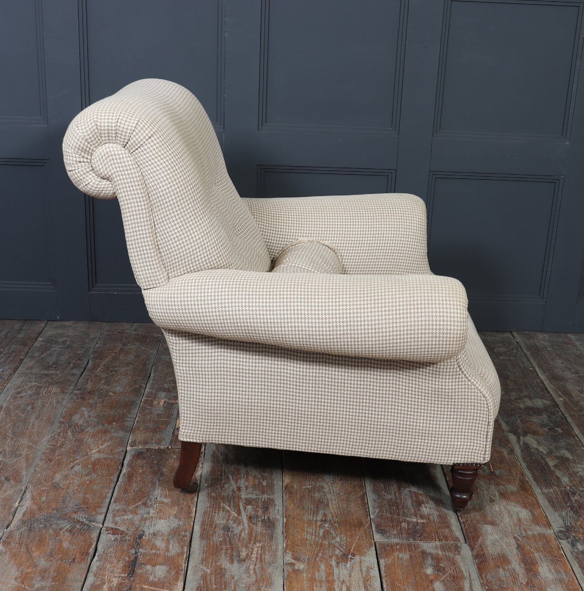 Fauteuil capitonné de style victorien tardif, anglais, vers 1890-1900-photo-6