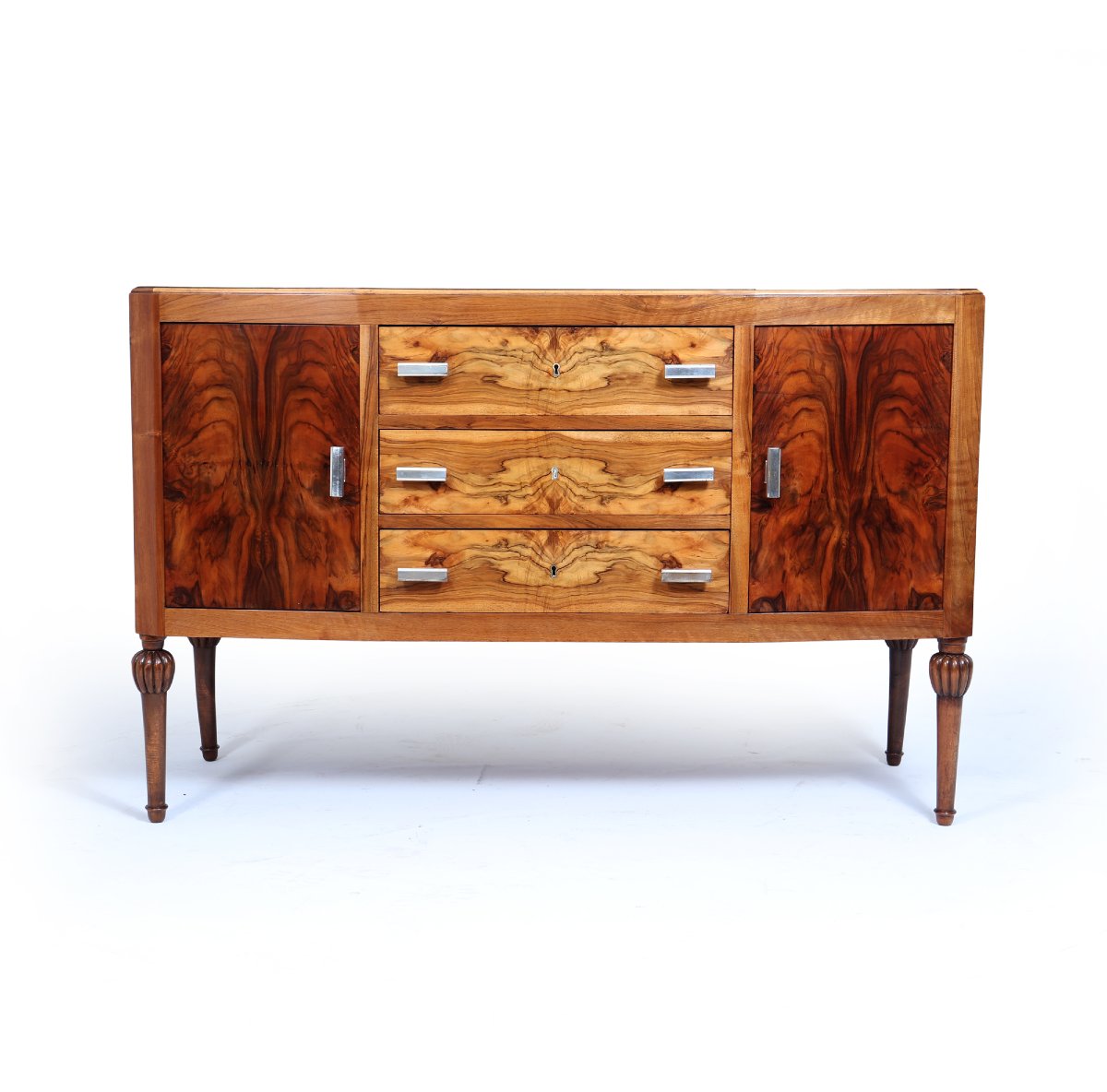 Buffet Art Déco français en noyer, vers 1930-photo-2