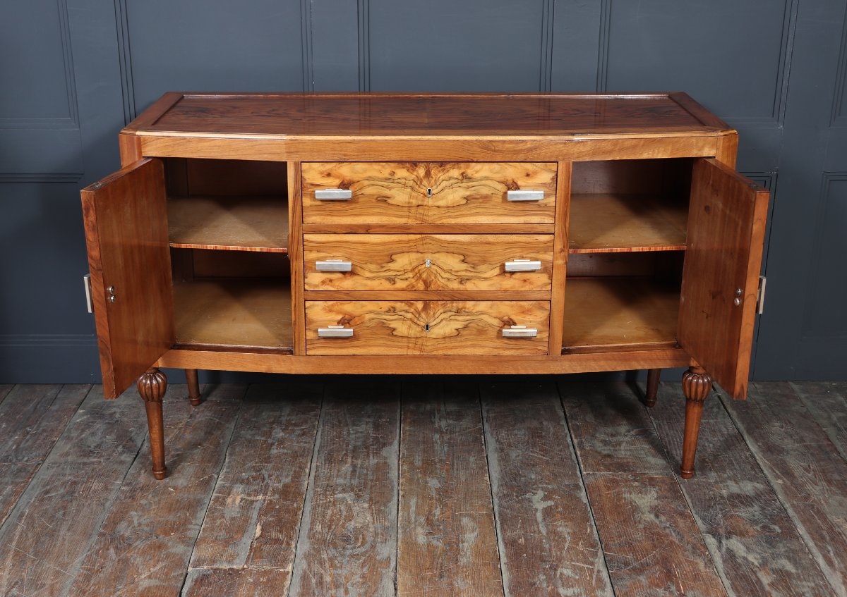Buffet Art Déco français en noyer, vers 1930-photo-6