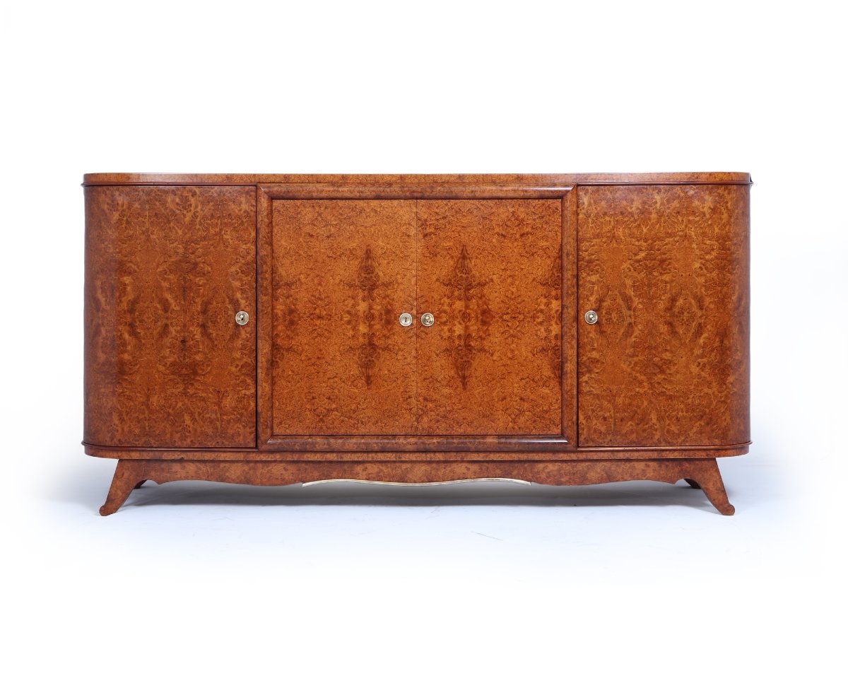 French Art Deco Amboyna Sideboard, Circa 1925