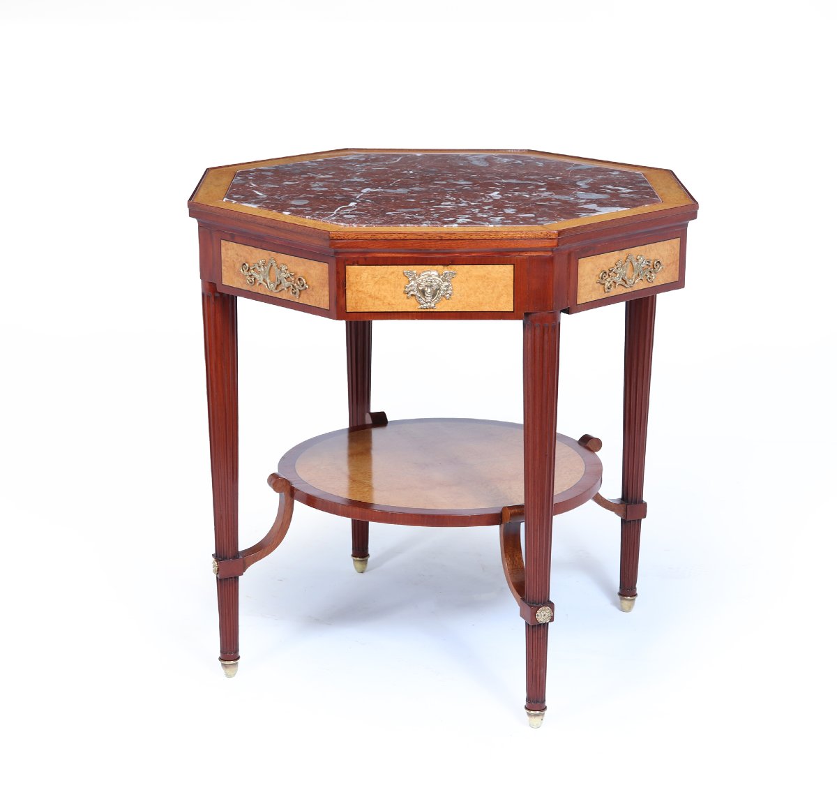 Louis XVI-style Octagonal Side Table, Circa 1890-photo-3