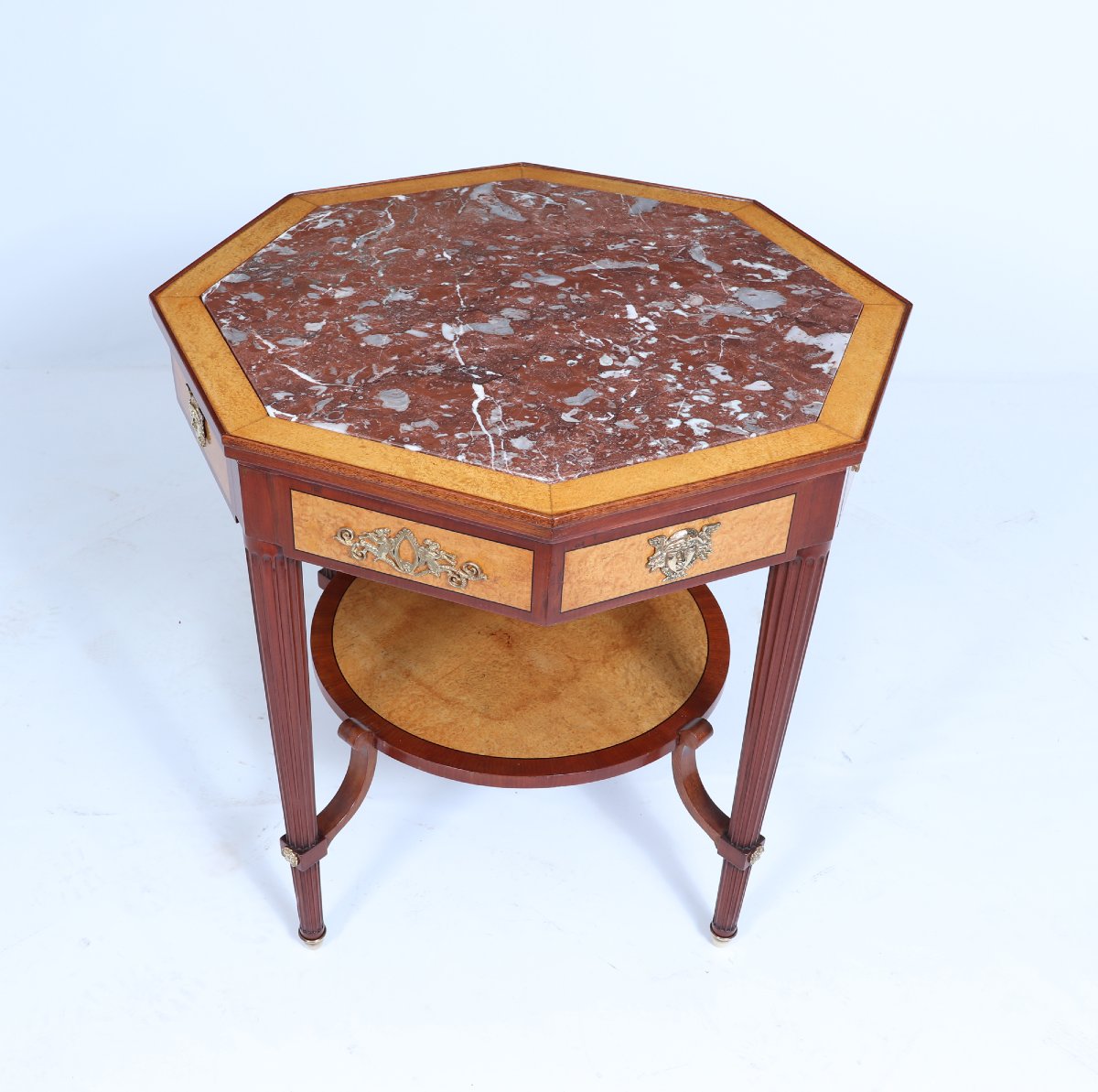 Louis XVI-style Octagonal Side Table, Circa 1890-photo-4