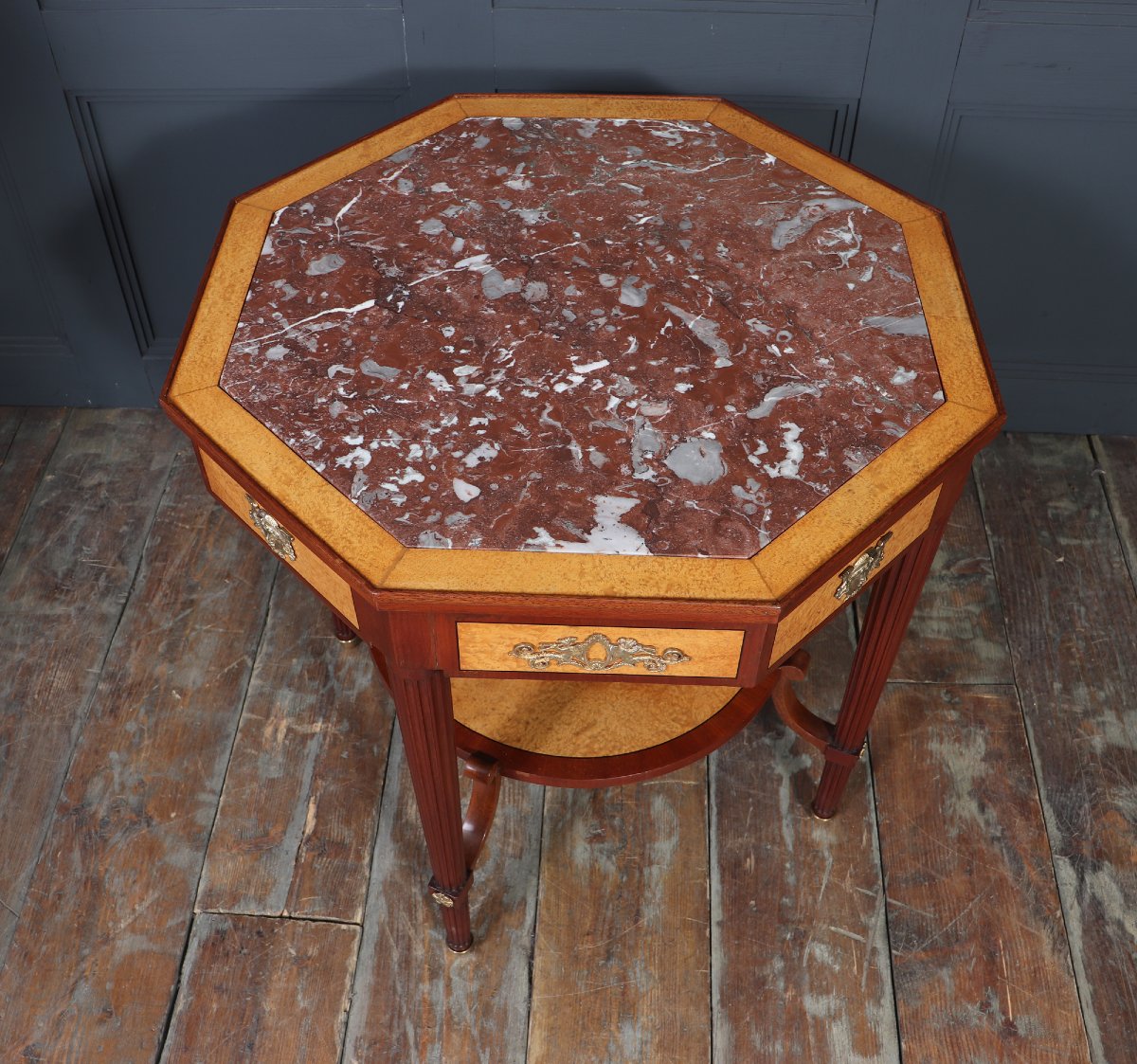 Louis XVI-style Octagonal Side Table, Circa 1890-photo-1
