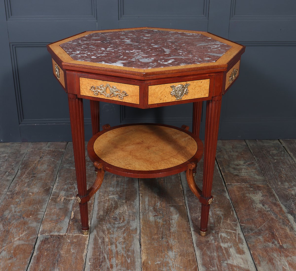 Louis XVI-style Octagonal Side Table, Circa 1890-photo-6