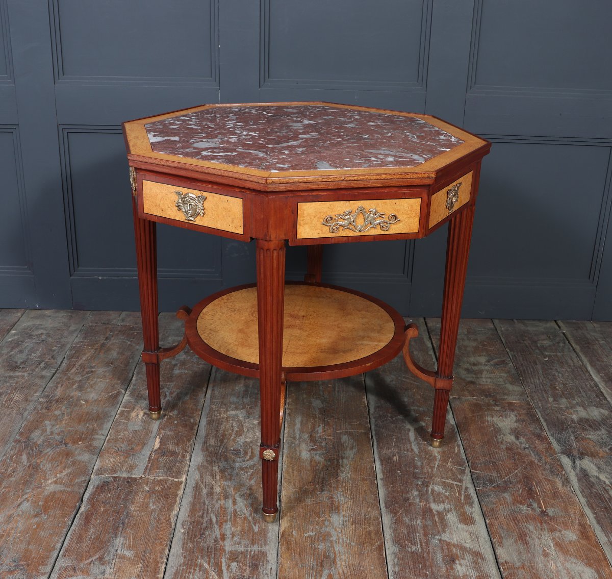 Louis XVI-style Octagonal Side Table, Circa 1890-photo-7