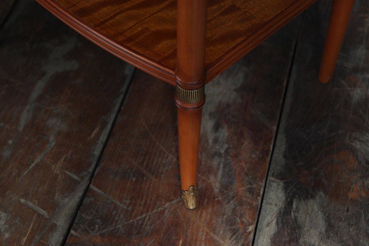 Pair Of Faux Bamboo Satin Birch Bedside Tables-photo-5