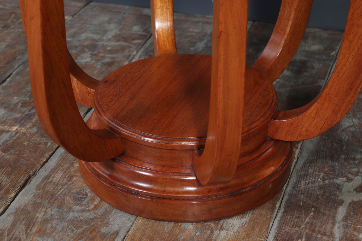 Table basse Art Déco française en acajou massif-photo-1