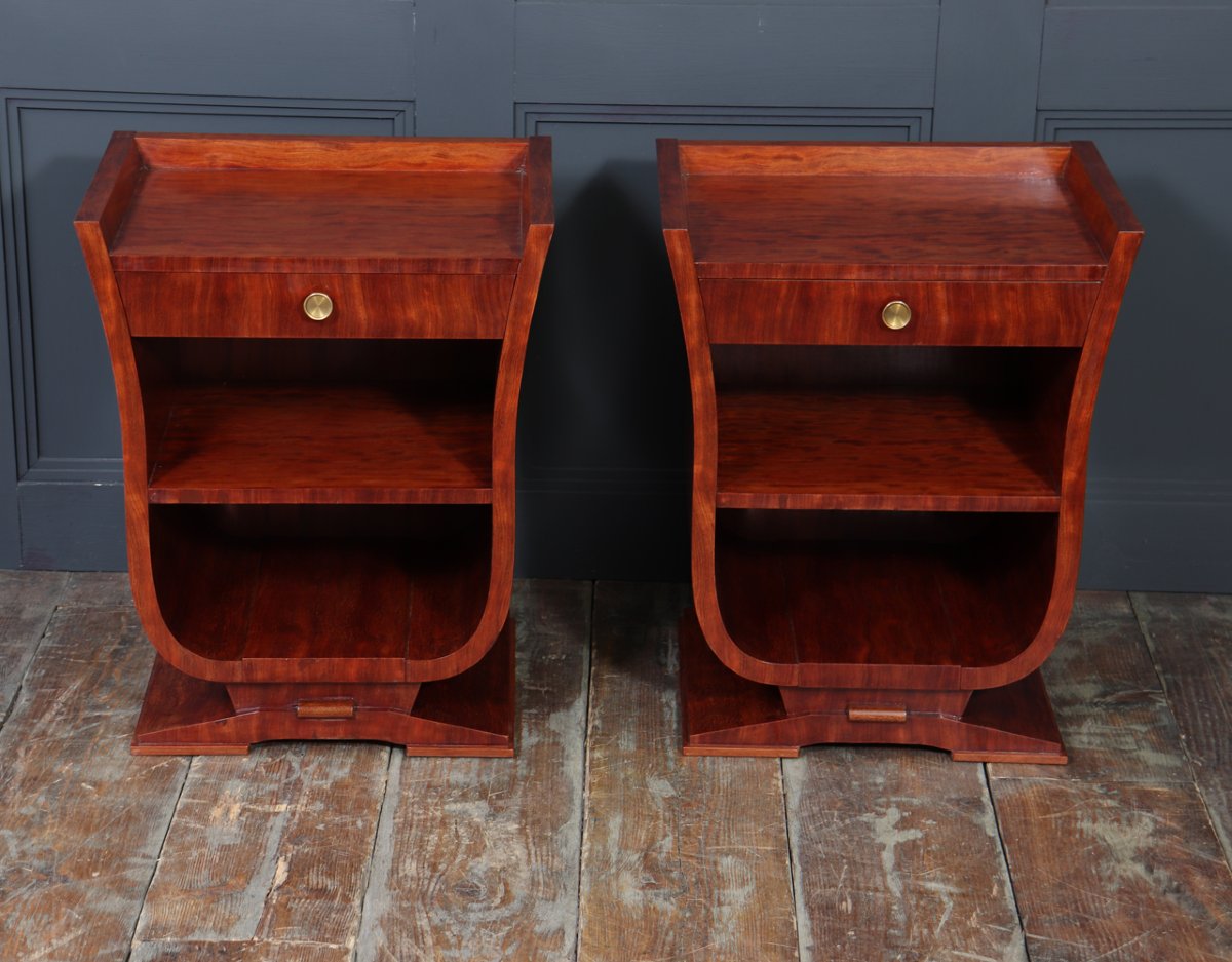 Pair Of French Art Deco Bedside Tables-photo-1