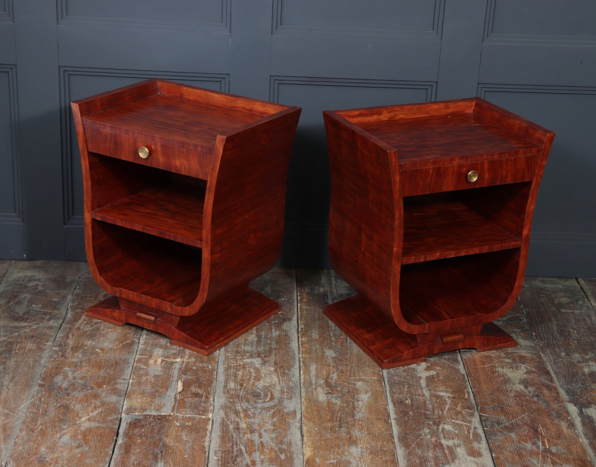 Pair Of French Art Deco Bedside Tables-photo-5