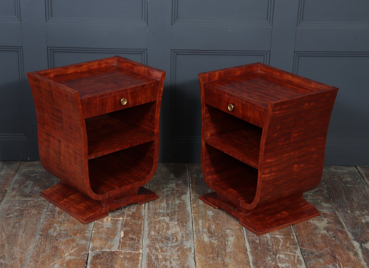Pair Of French Art Deco Bedside Tables-photo-7
