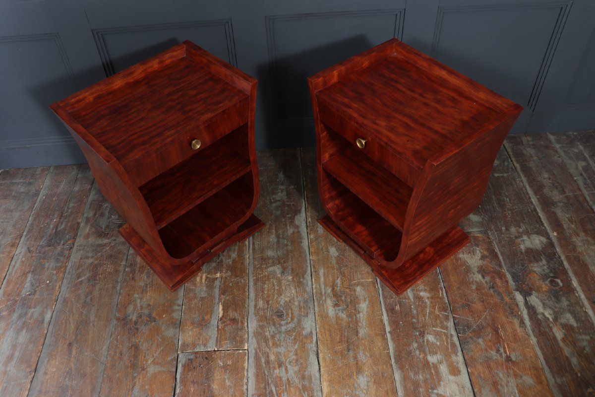 Pair Of French Art Deco Bedside Tables-photo-8