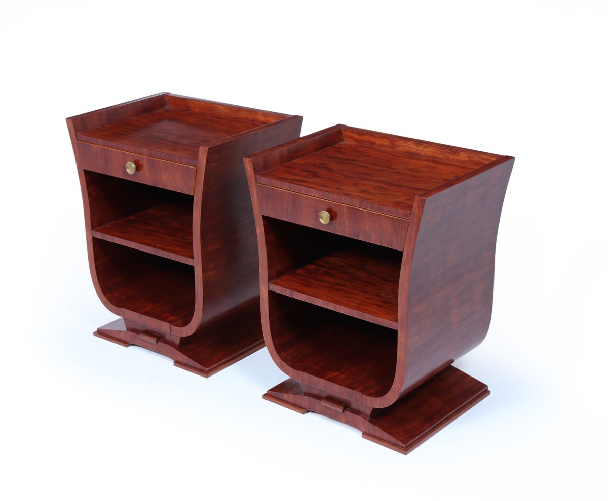 Pair Of French Art Deco Bedside Tables