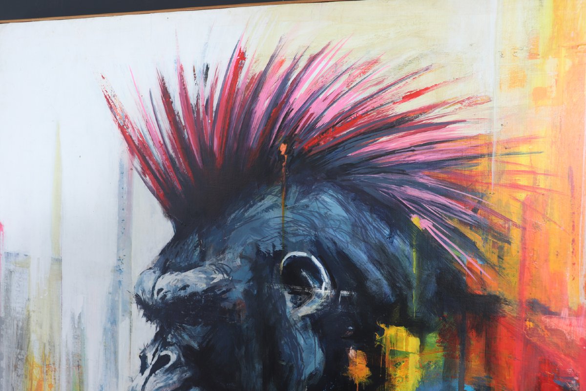 Œuvre originale Punk Gorilla de William Crenson-photo-4