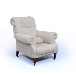 Late Victorian Upholstered Armchair, English, Circa 1890-1900