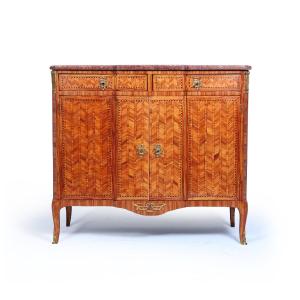 Tulipwood Marquetry Cabinet In The Louis XVI Style, Late 18th Century