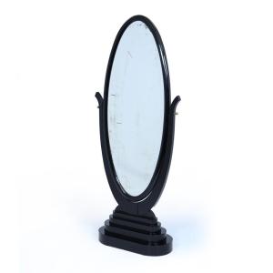 French Art Deco  Mirror With Ebonized Frame