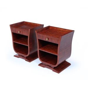 Pair Of French Art Deco Bedside Tables