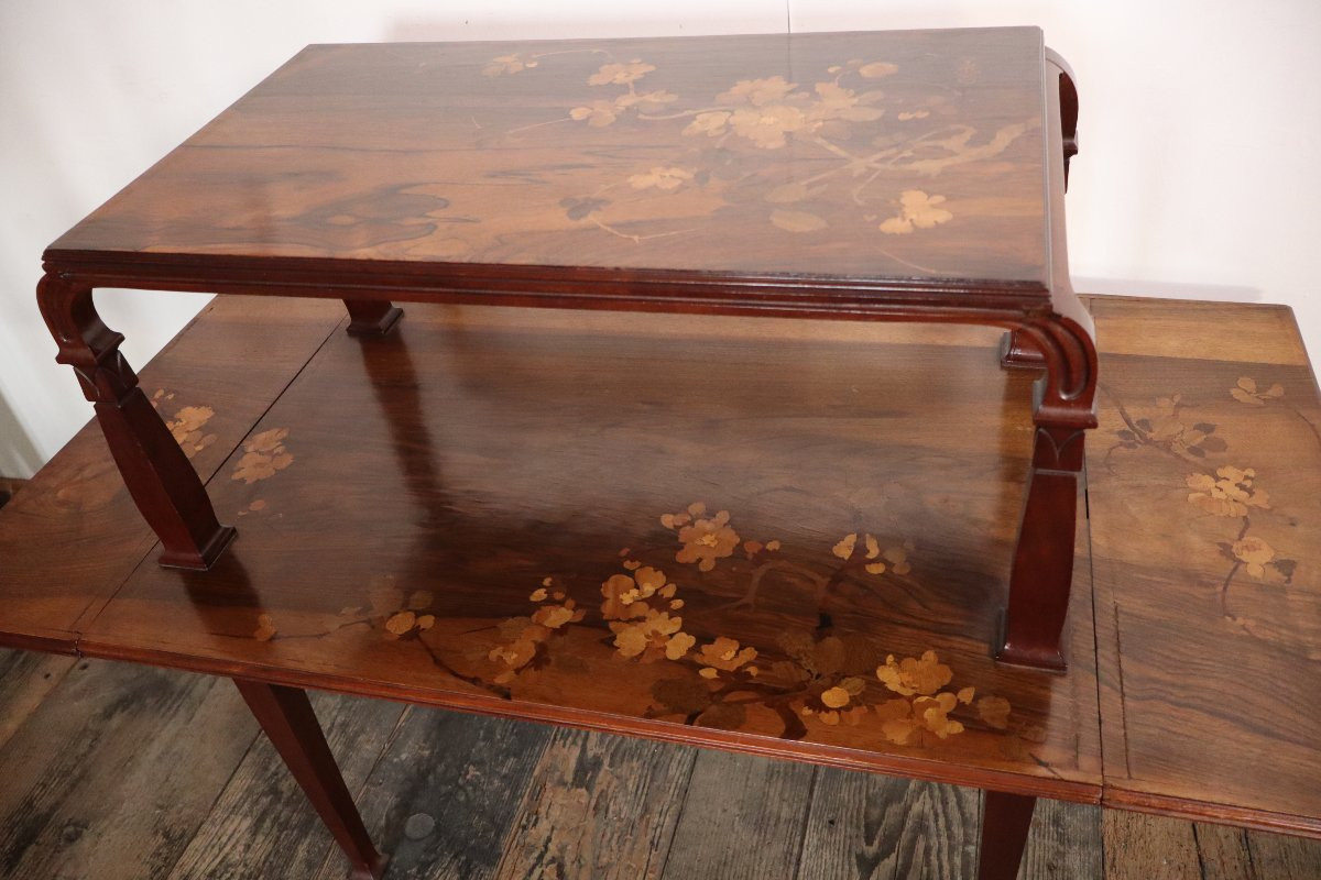 Table à thé Emille GALLE (1846-1904), style japonisant et Art Nouveau-photo-3