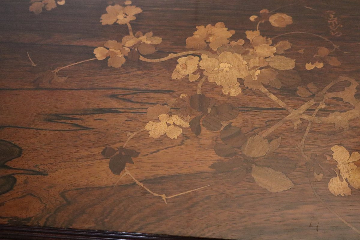 Table à thé Emille GALLE (1846-1904), style japonisant et Art Nouveau-photo-2