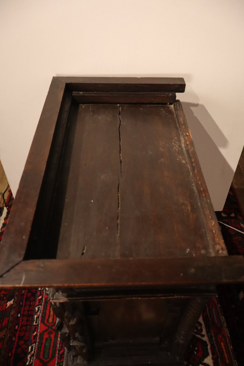 Cabinet (stipo Style) In Carved Wood, Antique Work.-photo-5