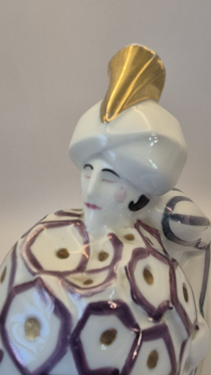 "kneeling Fakir", Polychrome Glazed Porcelain Nightlight, Limoges-photo-5