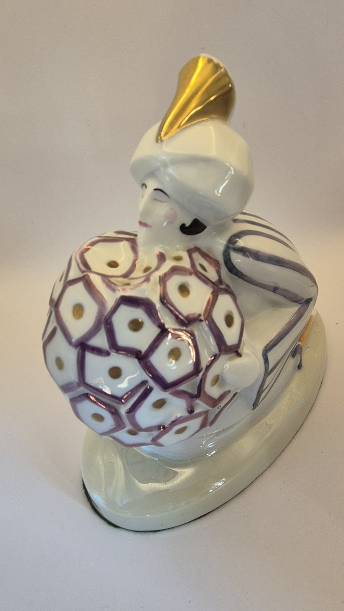 "kneeling Fakir", Polychrome Glazed Porcelain Nightlight, Limoges-photo-7