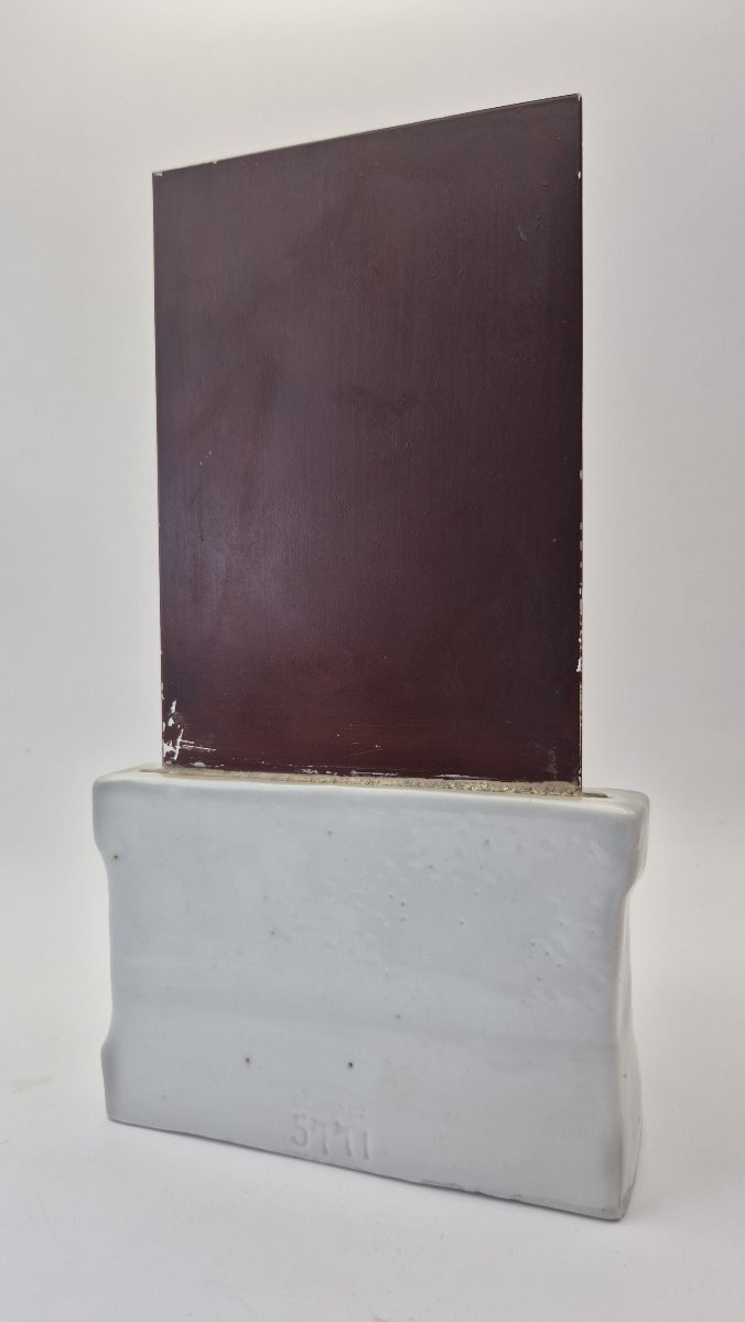  "mother And Child In Front Of A Mirror," Glazed Porcelain, Evokes The German Modern School.-photo-3