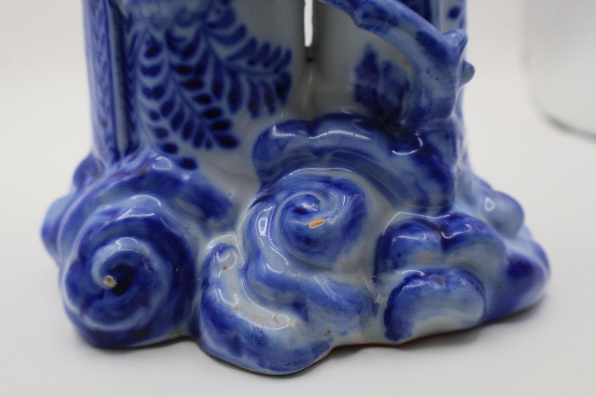 Saint-Clément – Bouquetière japonisante bleu et blanc, XIXᵉ siècle-photo-5