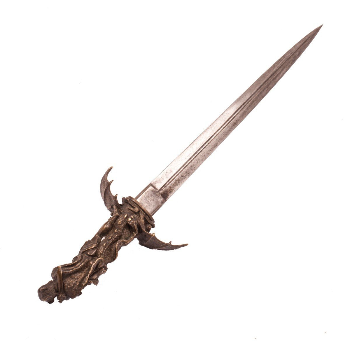 énorme Rare Poignard Romantique Français Antique -photo-1