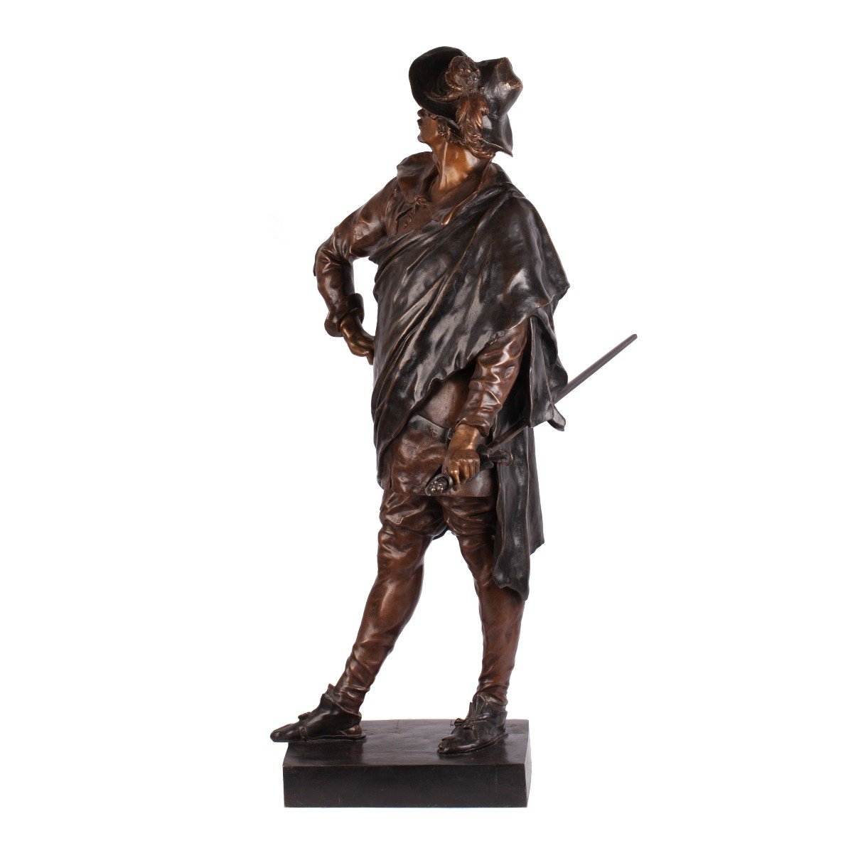 Bronze Sculpture Of "don César De Bazan" By Emile Picault (1833-1915)-photo-1