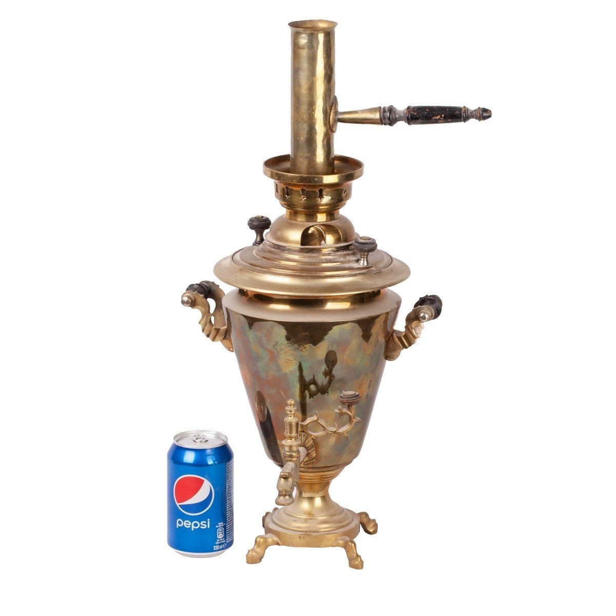 Un Samovar En Laiton Ultra Rare Avec Un Autre Système Que d'Habitude-photo-3