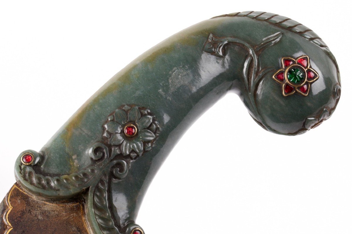 Mughal Dagger With Jade Set Guard (khanjar), India, 18th/19th Century-photo-4