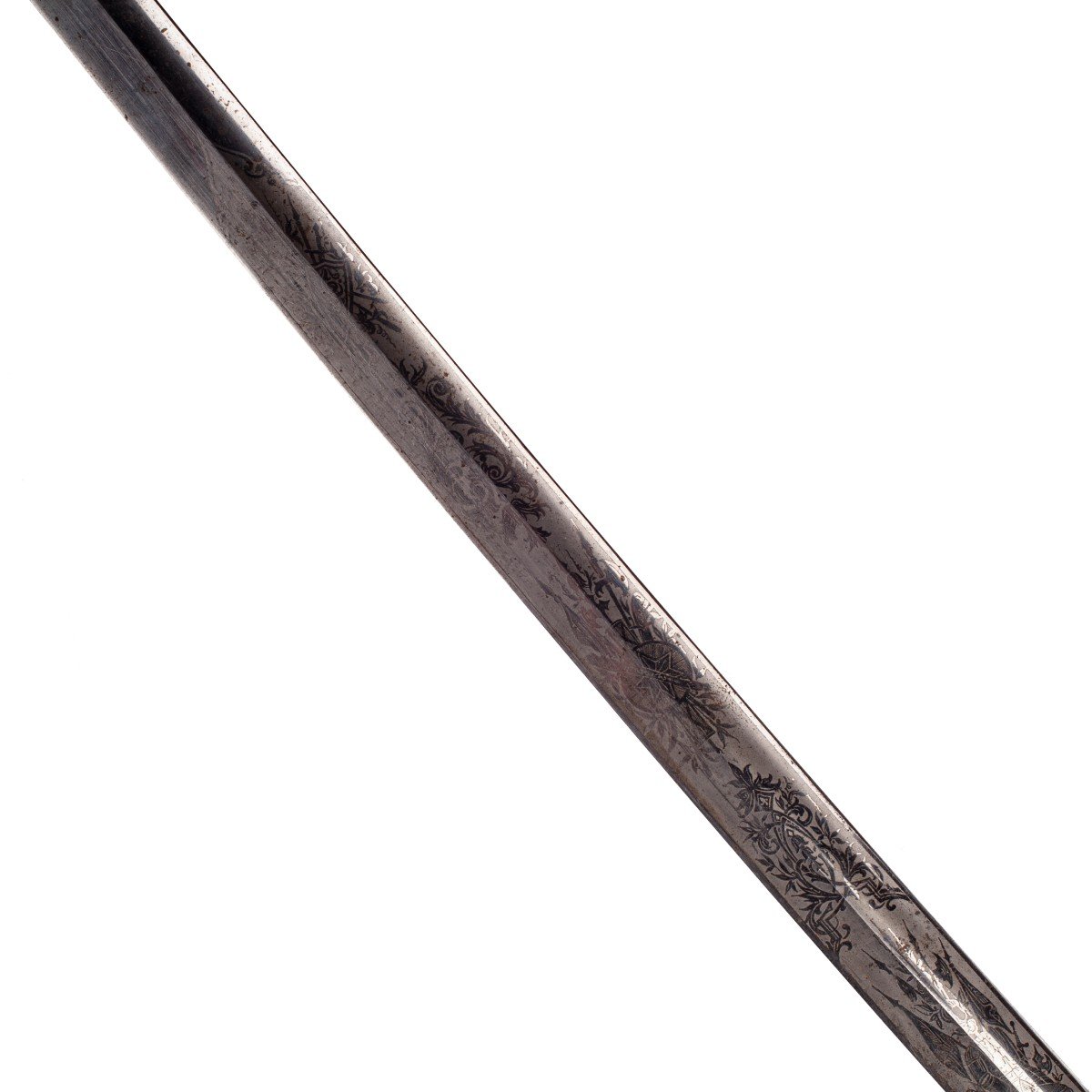 M-1881 Imperial Russian Dragoon Officer Shashka Sword With Engraved Blade Without Scabbard.-photo-3