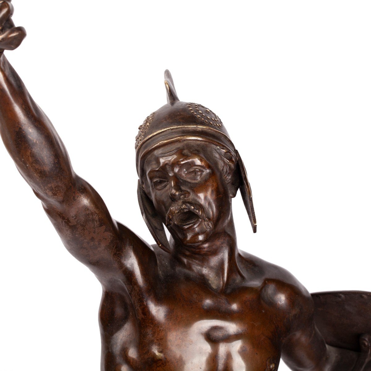 Une figure en bronze de Vercingétorix triomphant contre les Romains par Henryk KOSSOWSKI -photo-2