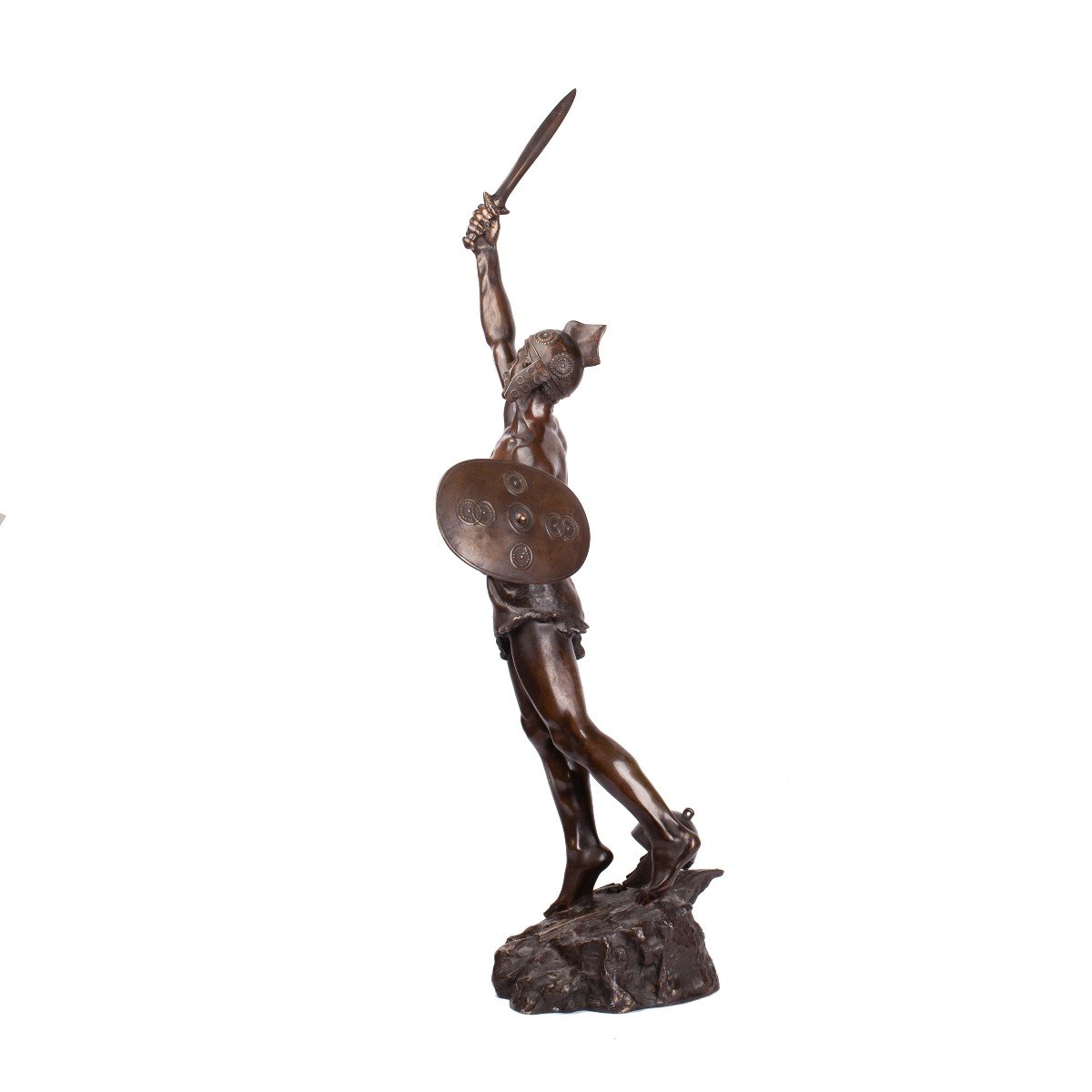 Une figure en bronze de Vercingétorix triomphant contre les Romains par Henryk KOSSOWSKI -photo-4