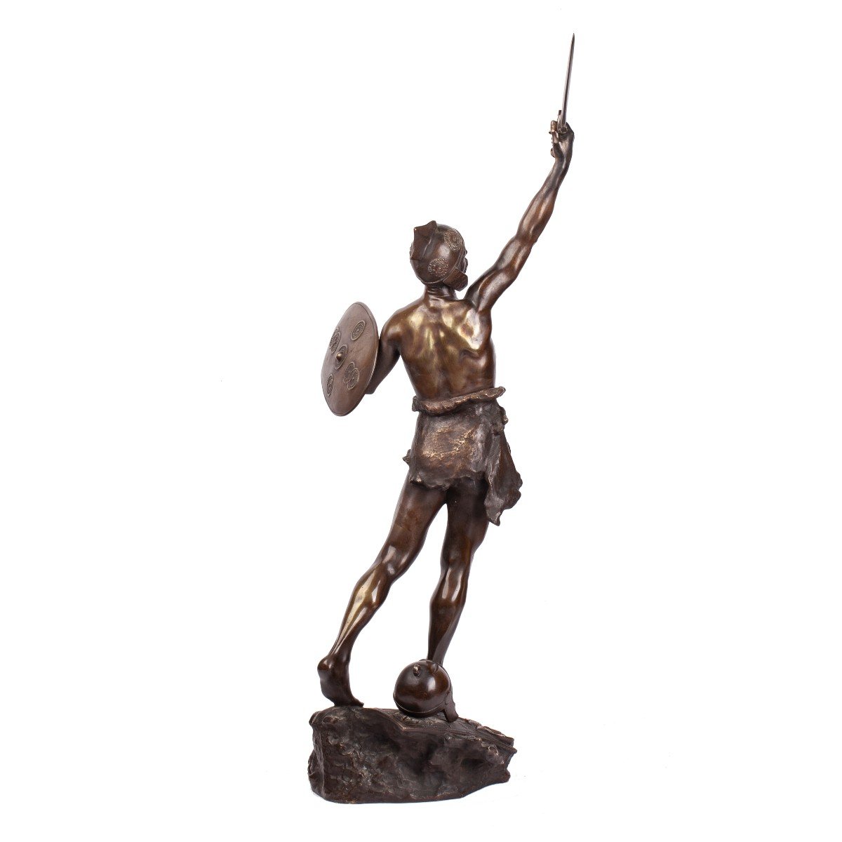 Une figure en bronze de Vercingétorix triomphant contre les Romains par Henryk KOSSOWSKI -photo-2