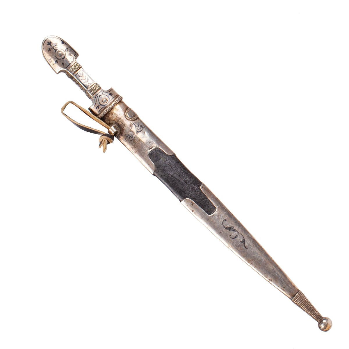 Antique Caucasian Dagger From Vladikavkaz, Early 20th Century - Workshop Of Osman Omarov-photo-2