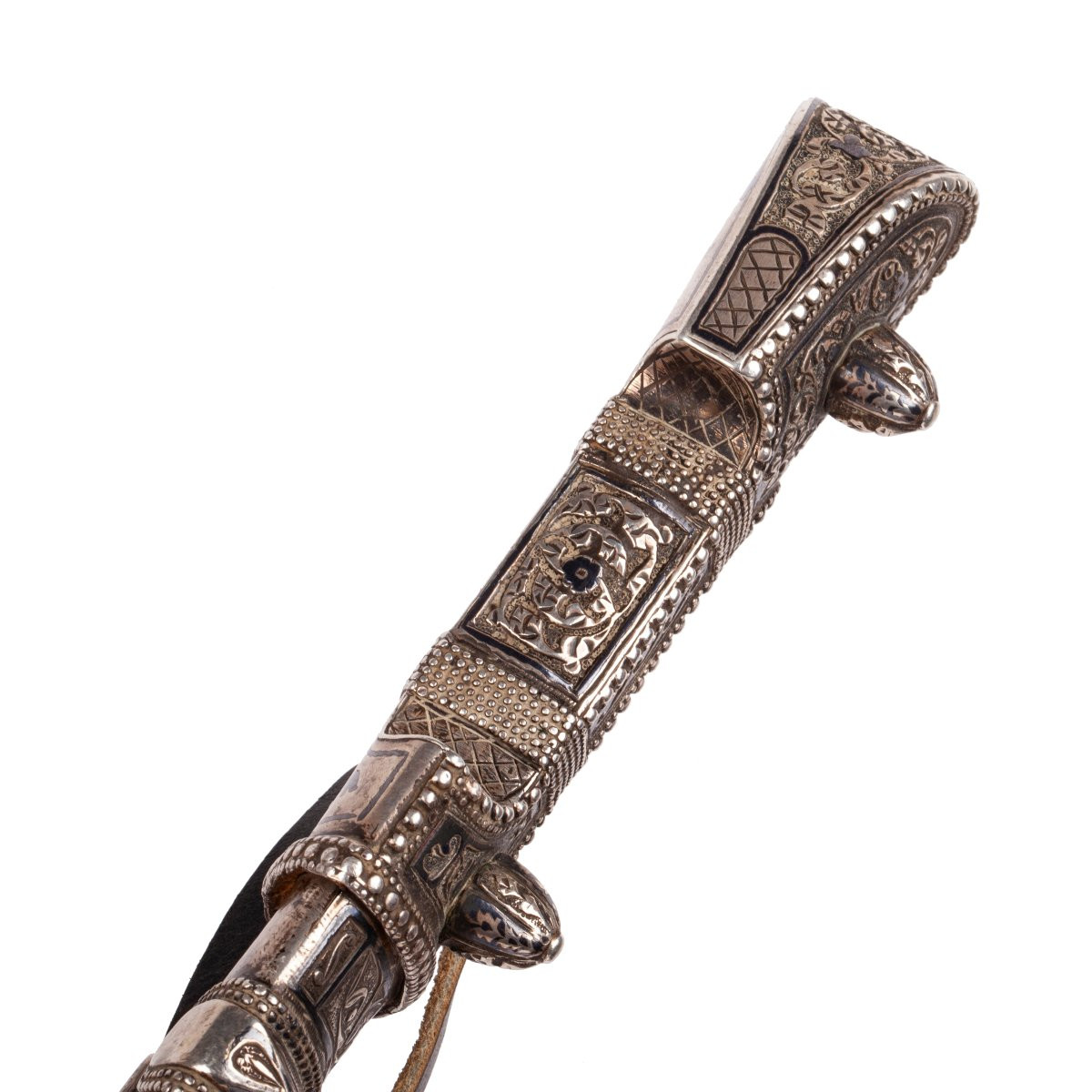 Antique Caucasian Dagger From Vladikavkaz, Early 20th Century - Workshop Of Osman Omarov-photo-4