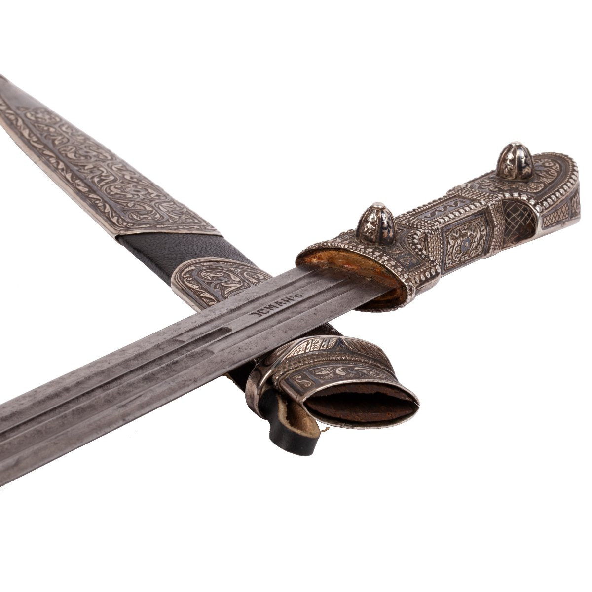 Antique Caucasian Dagger From Vladikavkaz, Early 20th Century - Workshop Of Osman Omarov-photo-6
