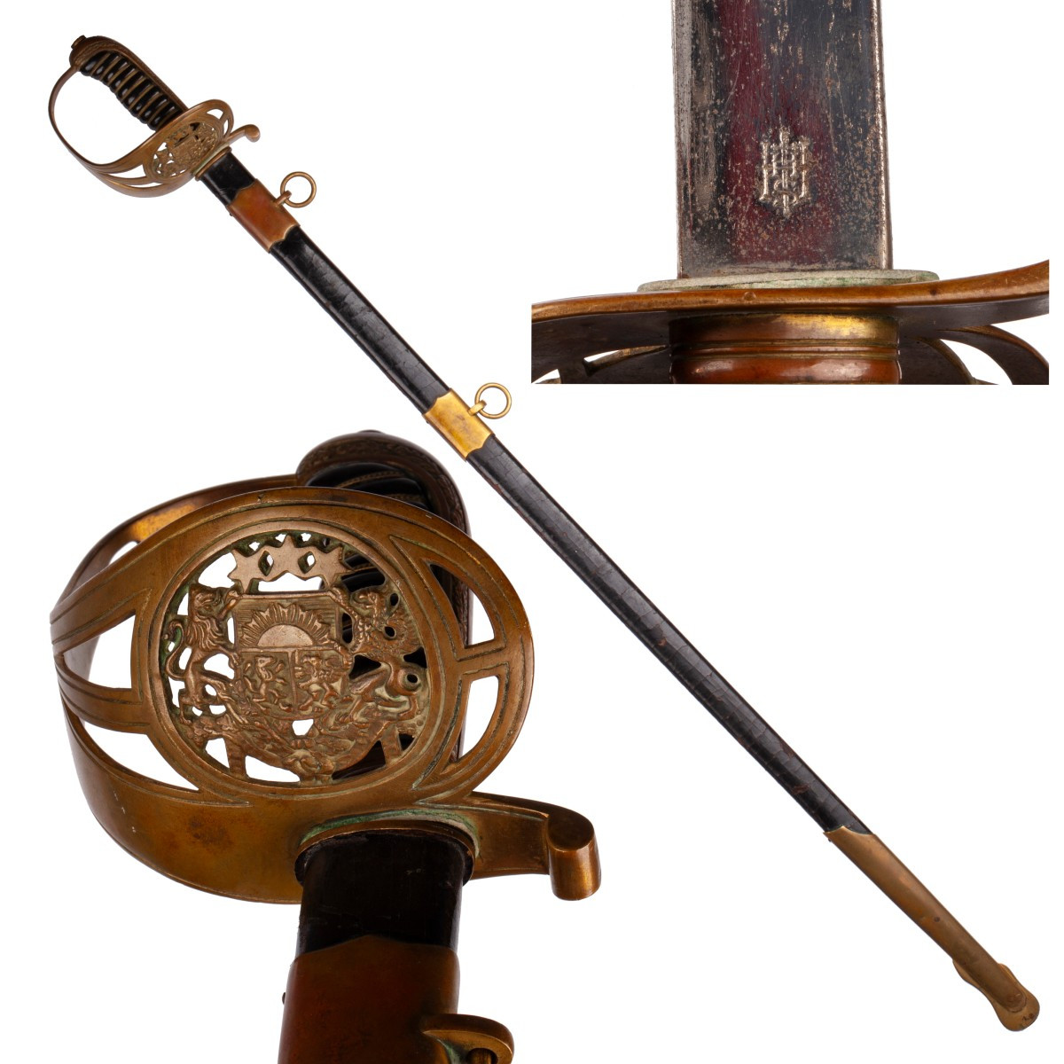 Extremely Rare Latvian Navy Officer’s Dress Sword By E. & F. Hörster, Solingen