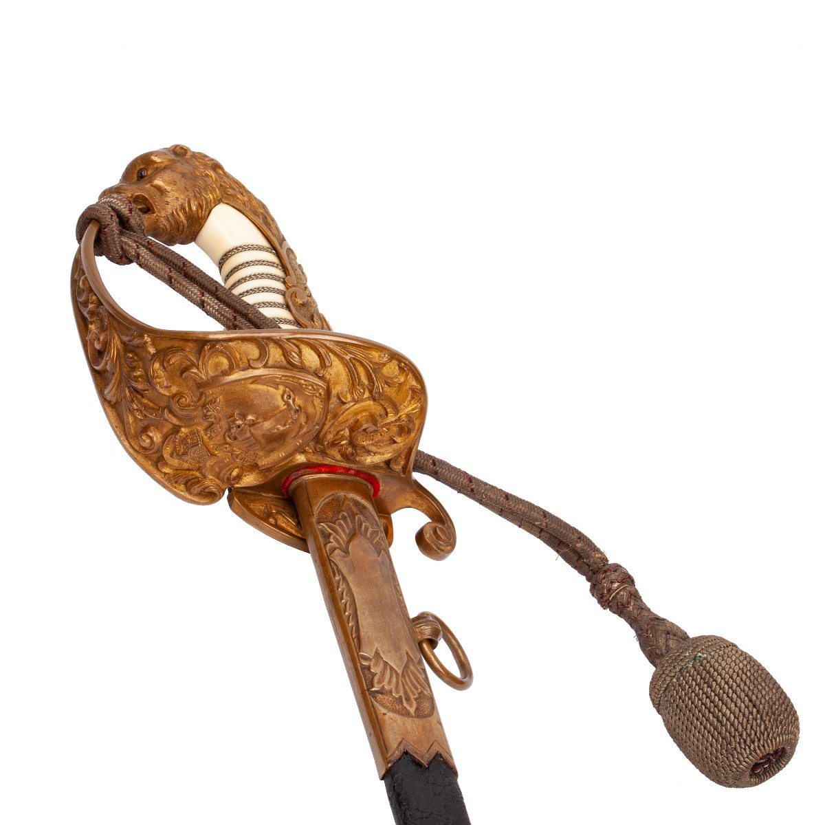 Sabre d’officier de la Marine impériale allemande extrêmement rare, avec lame en Damas-photo-1